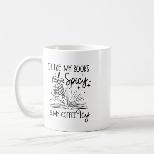 Ik hou van mijn boeken en mijn koffie met Hallowee Koffiemok (Links)