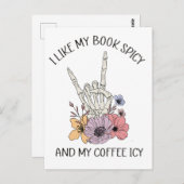 Ik hou van mijn boeken en m'n koffiehuis briefkaart (Voorkant / Achterkant)