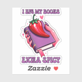 Ik hou van mijn boeken extra pittig sticker