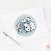 Ik hou van mijn boeken! ronde sticker (Envelop)