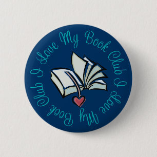 Ik hou van mijn boekenclub ronde button 5,7 cm