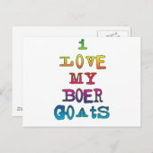 Ik hou van mijn boer Goats Briefkaart (Voorkant / Achterkant)