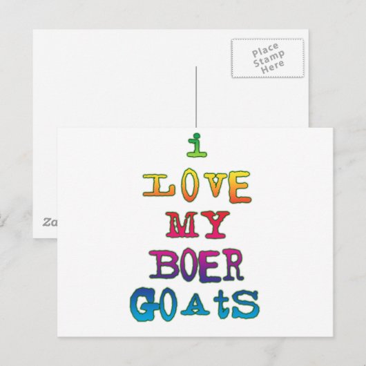 Ik hou van mijn boer Goats Briefkaart (Voorkant / Achterkant)