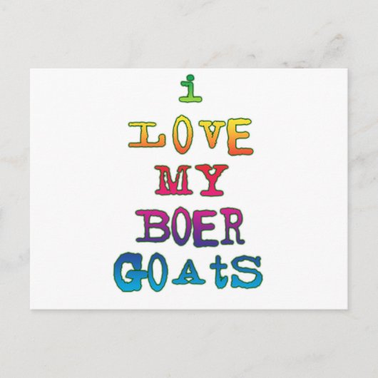 Ik hou van mijn boer Goats Briefkaart (Voorkant)