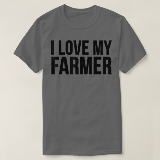 Ik hou van mijn boer, grappenmakerij t-shirt (Design voorkant)