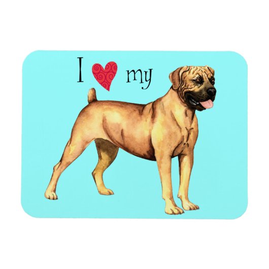 Ik hou van mijn Boerboel Magneet (Horizontaal)