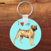 Ik hou van mijn Boerboel Sleutelhanger (Voorkant)