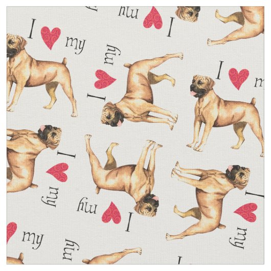 Ik hou van mijn Boerboel Stof (Close Up)