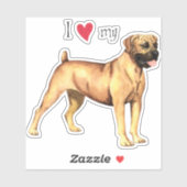 Ik hou van mijn Boerboel Vinyl Sticker (Vel)