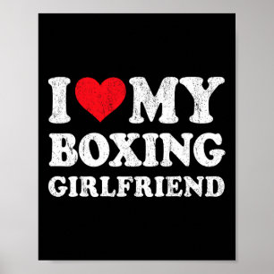Ik hou van mijn boksen Vriendin Funny Boyfriend Va Poster