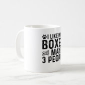 Ik hou van mijn bokser en 3 mensen koffiemok (Voorkant links)