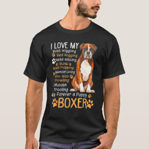 Ik hou van mijn bokser honden t-shirt