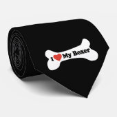 Ik hou van mijn bokser - hondenbot stropdas (Opgerold)