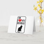 Ik hou van mijn bombay kat kaart (Gele Bloem)