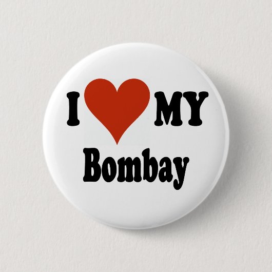 Ik hou van mijn bombay kat merchandise ronde button 5,7 cm (Voorkant)