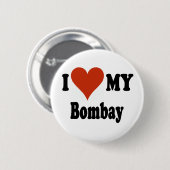 Ik hou van mijn bombay kat merchandise ronde button 5,7 cm (Voorkant /achterkant)