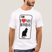 Ik hou van mijn bombay kat T-shirt (Voorkant)