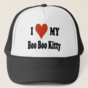 Ik hou van mijn Boo Boo Kat Baseball Hat Trucker Pet