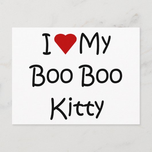 Ik hou van mijn Boo Boo Kat Briefkaart (Voorkant)