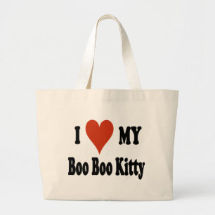 Ik hou van mijn Boo Boo Kat Canvas tas