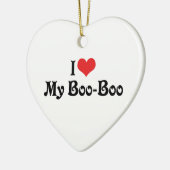Ik hou van mijn Boo Boo Keramisch Ornament (Links)