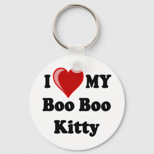 Ik hou van mijn Boo Boo Kitty Cat Sleutelhanger