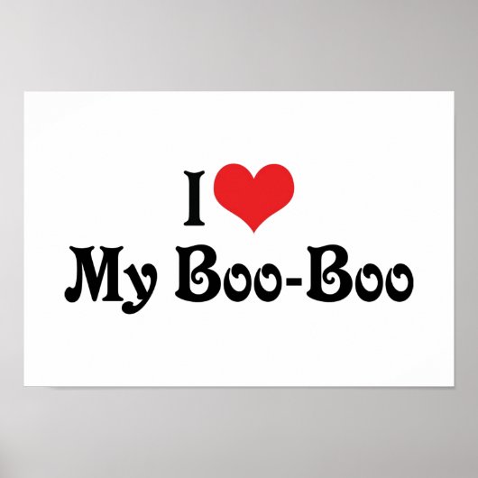 Ik hou van mijn Boo Boo Poster (Voorkant)