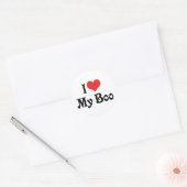 Ik hou van mijn Boo Ronde Sticker (Envelop)