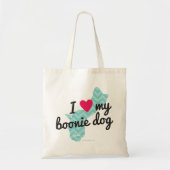 Ik hou van mijn Boonie Dog Canvas tas (Voorkant)
