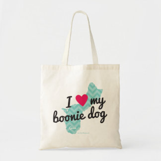 Ik hou van mijn Boonie Dog Canvas tas