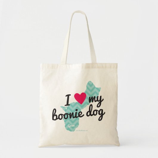 Ik hou van mijn Boonie Dog Canvas tas (Voorkant)