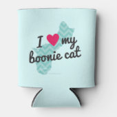 Ik hou van mijn Boonie kat (blauw) Blikjeskoeler (Voorkant)