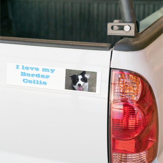 Ik hou van mijn Border Collie Bumber sticker (Op Truck)
