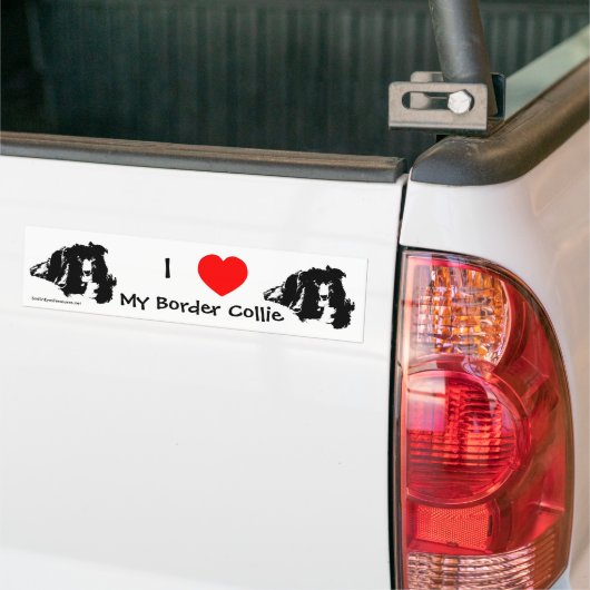 Ik hou van mijn Border Collie Bumpersticker (Op Truck)