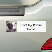 Ik hou van mijn Border Collie Bumpersticker (Op auto)