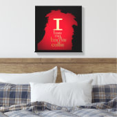 IK HOU VAN MIJN BORDER COLLIE CANVAS AFDRUK (Insitu (Slaapkamer))