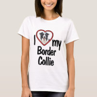 Ik hou van mijn Border Collie - Cute Heart Fotolij