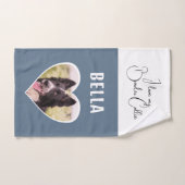Ik hou van mijn Border Collie Dog Foto in Heart Na Handdoek (Handdoek)