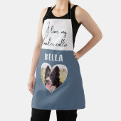 Ik hou van mijn Border Collie Dog Foto in Heart Na Schort (Insitu)