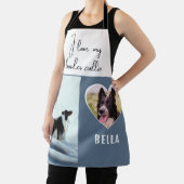 Ik hou van mijn Border Collie Drawing Dog Foto Naa Schort (Insitu)