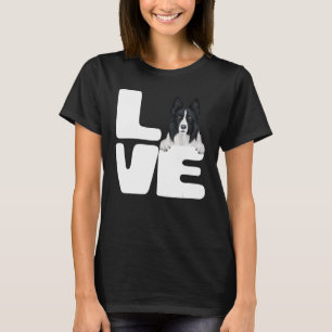 Ik hou van mijn Border Collie Hondenliefhebber 1 T-shirt