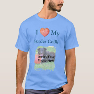 Ik hou van mijn Border Collie jouw foto T-shirt
