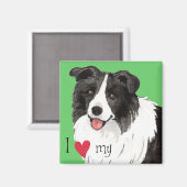 Ik hou van mijn Border Collie Magneet (Voorkant / Achterkant)