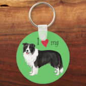 Ik hou van mijn Border Collie Sleutelhanger (Voorkant)