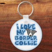 Ik hou van mijn Border Collie Sleutelhanger (Voorkant)