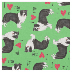 Ik hou van mijn Border Collie Stof
