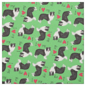 Ik hou van mijn Border Collie Stof (Swatch)
