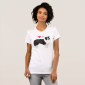 Ik hou van mijn Border Collie T-shirt (Voorkant volledig)