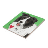 Ik hou van mijn Border Collie Tegeltje (Zijkant)