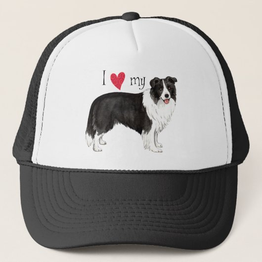 Ik hou van mijn Border Collie Trucker Pet (Voorkant)